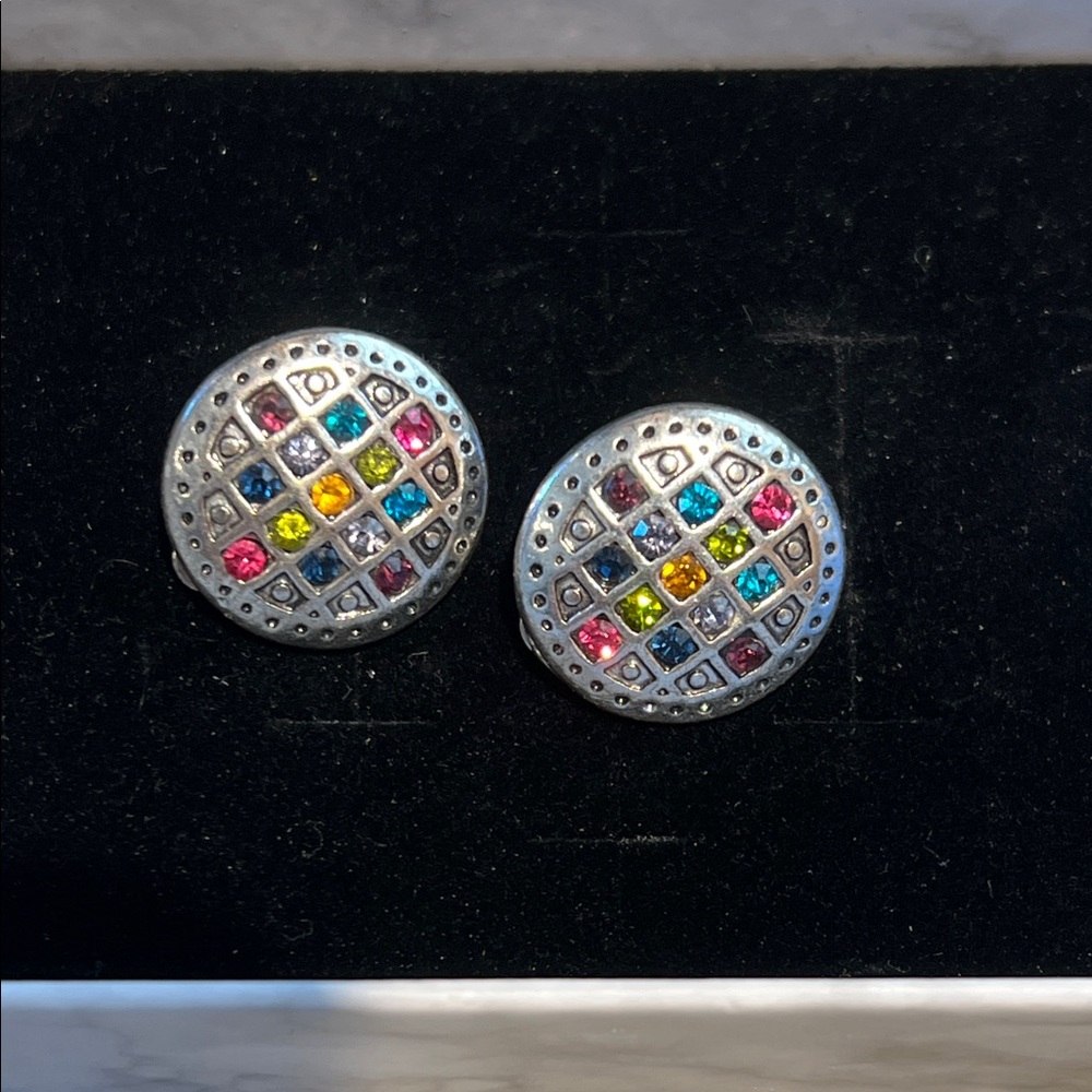 clip on Mosaic Earrings